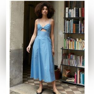 Pixie Market AMALFI BLUE KNOT DRESS S midi